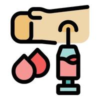 Doctor injecting vaccine with syringe in patient's arm for immunization vector