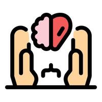Protecting logic and emotion, balancing the mind and heart vector