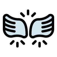 Angelic wings flapping creating a bright light, a symbol of hope and freedom vector