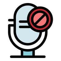 Podcast recording is not allowed, microphone is muted, no recording vector