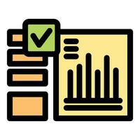 Completing all tasks and validating business analysis with check mark vector
