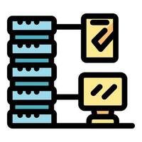 Data center connecting to computer through verified network vector