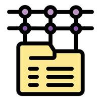 Data processing transforming folder into organized network structure vector
