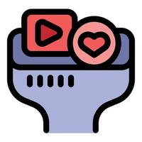 Sales funnel converting online and likes into leads vector