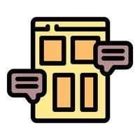 Website content management system receiving feedback and comments vector