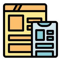 Web design and mobile app development creating seamless user experience vector