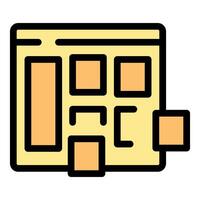 Web designer adding a new module to website layout using a drag and drop interface vector