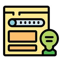 Web design and user interface optimization with loading bar and settings icon vector