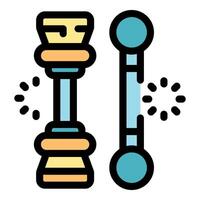 Car part changing with loading status icon displaying progress vector