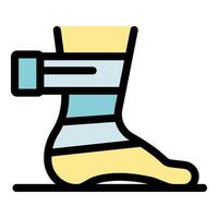 Electronic monitoring device attached to foot for tracking offenders location vector