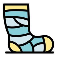Elastic compression stocking reducing swelling and supporting blood circulation vector