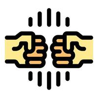 Two fists bumping, symbolizing respect and partnership vector