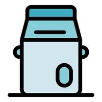 Milk or juice carton package with opened cap, isolated on white background vector