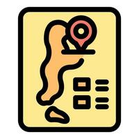 Online gps navigation showing location on digital map vector