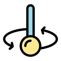 Spherical pendulum rotating and showing circular motion physics concept vector