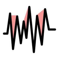 Line graph showing market volatility and financial data analysis vector