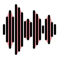Digital audio soundwave showing frequency and amplitude vector