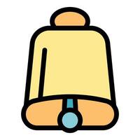 Yellow bell icon symbolizing notifications and alerts vector