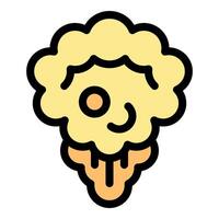 Funny sheep ice cream winking and smiling cartoon character vector