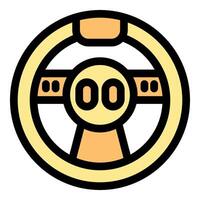 Steering wheel with buttons for controlling car audio and other functions vector