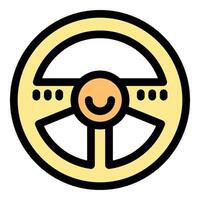 Steering wheel with buttons and happy face, driving with a smile vector