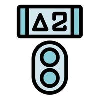 Parking guidance system showing parking spot a2 and green light signal vector