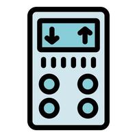Elevator control panel showing up and down arrows with buttons vector