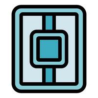 Retro floppy diskette saving digital information icon vector