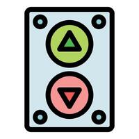 Up and down buttons showing increase and decrease vector