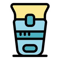 Portable blender bottle for mixing protein shakes and smoothies vector
