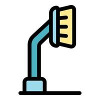 Cleaning brush on stand for easy access and efficient scrubbing vector