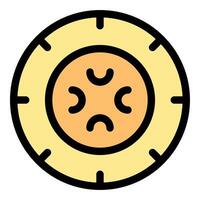 Round sewer cover with drainage holes creating a pattern vector