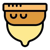 Menstrual cup with measuring lines for feminine hygiene representing sustainable practices vector