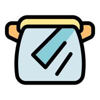 Multicooker icon showing modern kitchen appliance with lid and handle vector