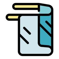 Bookmark ribbon showing highlighted text in book page vector
