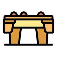 Billiard table with pockets and balls displaying gaming concept vector