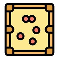 Billiard table with balls scattered, ready for playing billiards vector