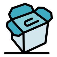 Open box wire handle pastel color showing inside content vector