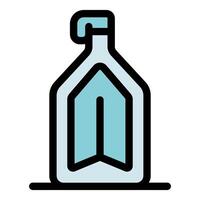 Sport water bottle with up arrow showing refill point vector