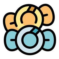 Cymbals crashing, creating musical notes and rhythms vector