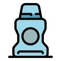 Detergent bottle with measuring cap and label area vector