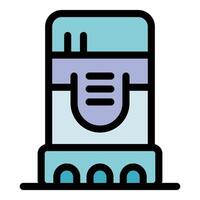 Futuristic payment terminal processing contactless transaction vector