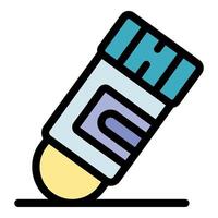 Push up dry glue stick laying on a surface vector
