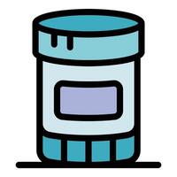 Medical analysis container representing healthcare and laboratory testing vector
