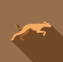 Greyhound running at full speed, side view illustration vector