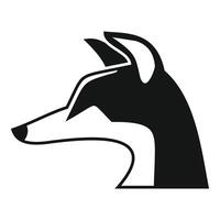 Stylized dog head logo showing power and elegance vector