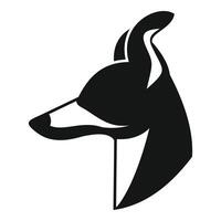 Stylized dog head silhouette looking up in profile view vector