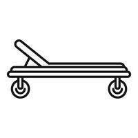 Adjustable rolling sunbed with wheels for relaxation and comfort vector