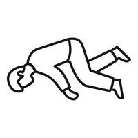 Skydiver flying in the air with parachute and helmet vector