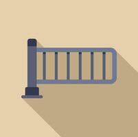Horizontal metal turnstile gate allowing access control to restricted areas vector